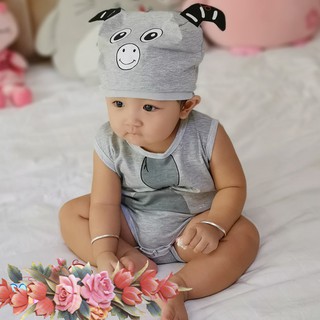 Quần áo em bé hình con dê cho bé từ 4-12kg (Không kèm vớ)