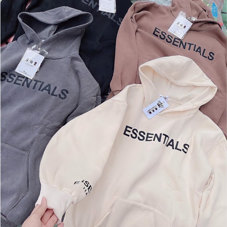 Áo Hoodie Essential Nam Nữ Form rộng Unisex, vải Nỉ mềm đẹp có mũ phong cách Hàn Quốc [KÈM QUÀ TẶNG] | BigBuy360 - bigbuy360.vn