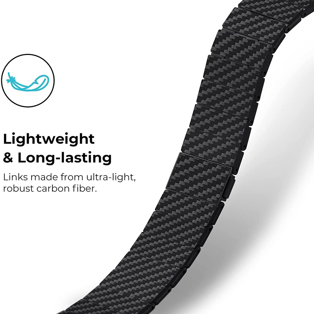 Dây Đeo Bằng Sợi Carbon Siêu Nhẹ Chống Thấm Nước Cho Đồng Hồ Apple Watch Series 7 45mm 44mm 41mm 38mm Series 7 6 SE 5 43