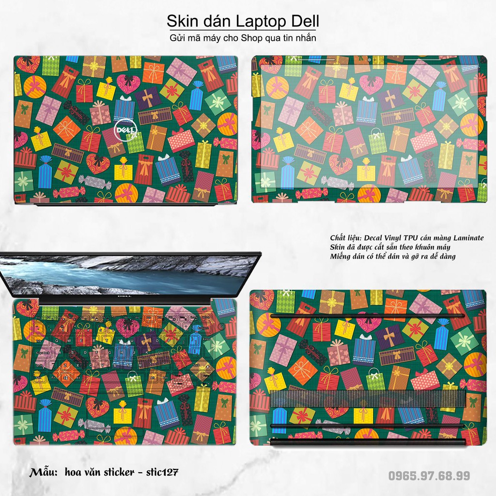 Skin dán Laptop Dell in hình Hoa văn sticker _nhiều mẫu 21 (inbox mã máy cho Shop)