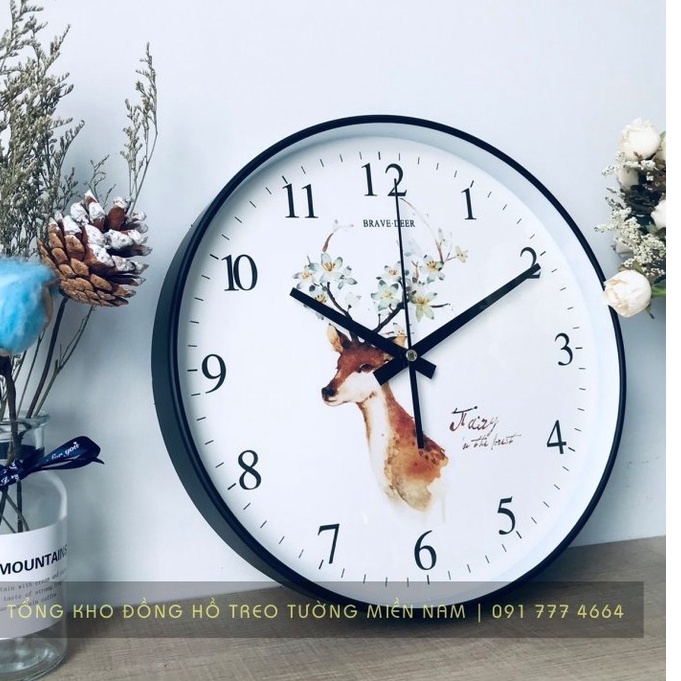 [25 CM] [Freeship 70K] Đồng hồ treo tường Quartz kim trôi cao cấp - Bảo Hành 12 Tháng