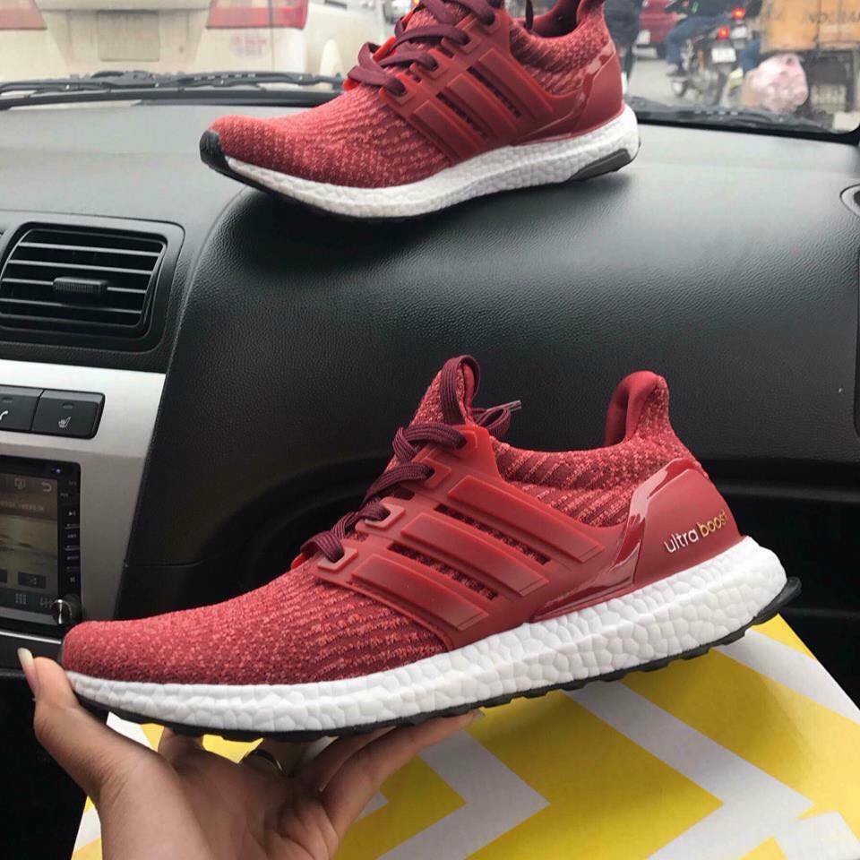 Giày thể thao Nam/nữ Fit_Ultraboost 3.0 đỏ mận