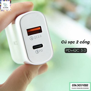 Củ sạc nhanh 2 cổng chân dẹt wk wpu101