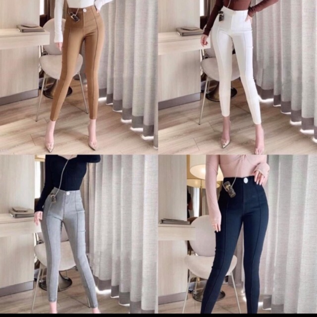 [Mã WASKT410K giảm 10K đơn 50K] Quần jean kaki gân 1 cúc