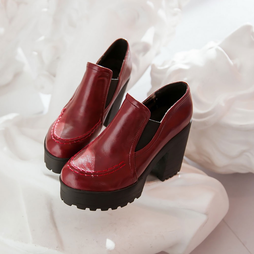 IELGY Giày Bốt Cao Gót 9cm Mũi Tròn Màu Sắc Thời Trang Cho Nữ