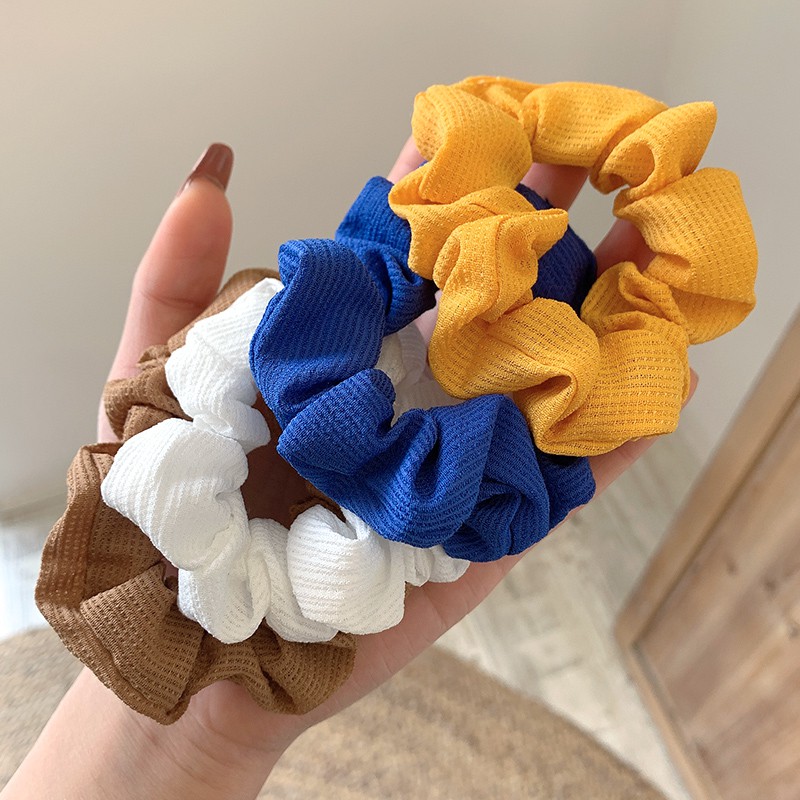 Dây Buộc Tóc Thiết Kế Màu Trơn Thời Trang Xinh Xắn Cho Nữ