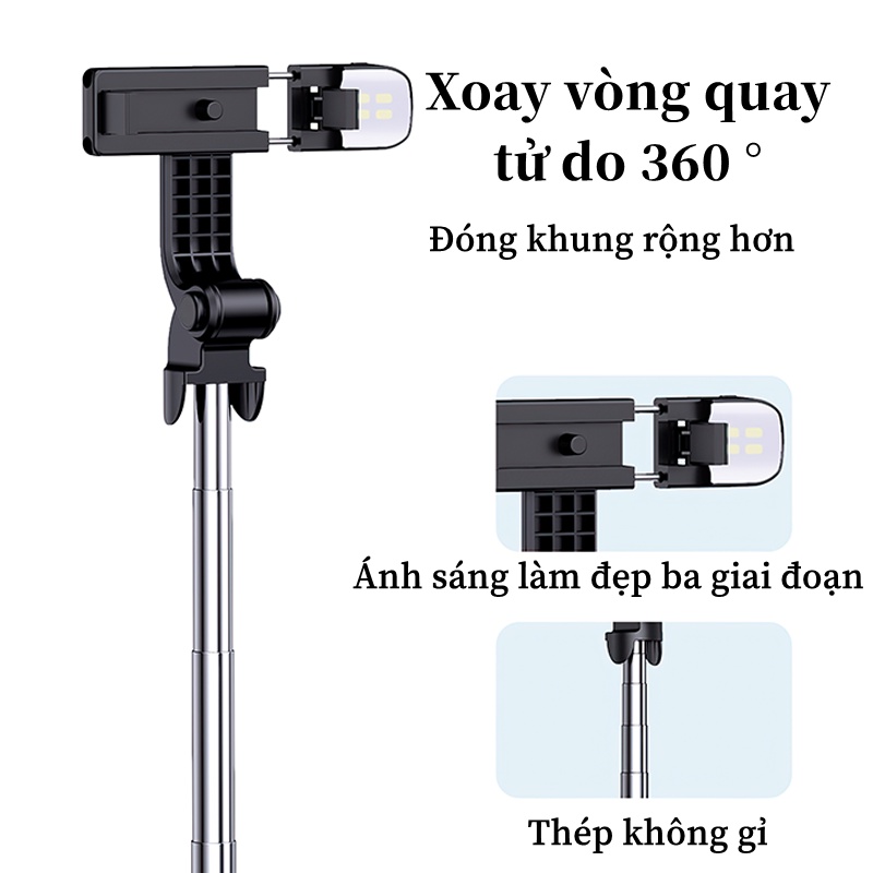 💝Có quả tắng💝 Giá đỡ điện thoại Gậy chụp ảnh tự sướng 3 chân có điều khiển từ xa 360 độ, đa năng chụp ảnh, livetream