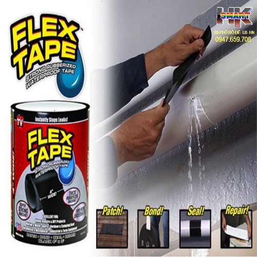 KEO CHỐNG THẤM, Băng dính chịu nước siêu khỏe đa năng Flex Tape - Hàng nhập khẩu