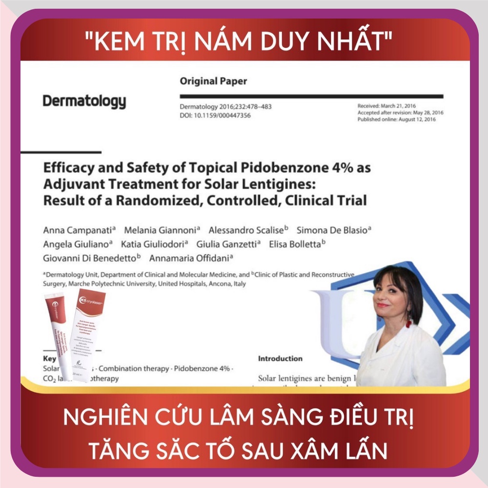 Kem Nám K5 Cryolaser hỗ trợ giảm nám, tàn nhang, dùng cho da nhạy cảm, da sau laser