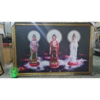 Tranh tam thế phật khung composite MS 03