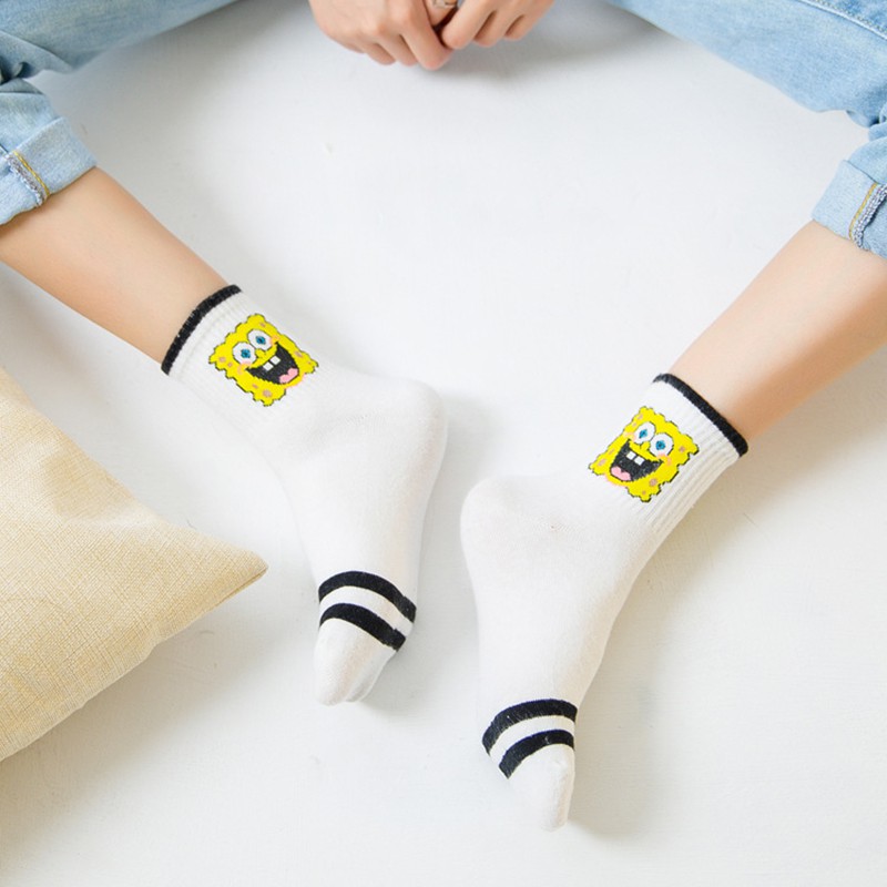 Đôi Vớ Ngắn In Hình Nhân Vật Hoạt Hình Dễ Thương Thời Trang Harajuku Cho Nữ
