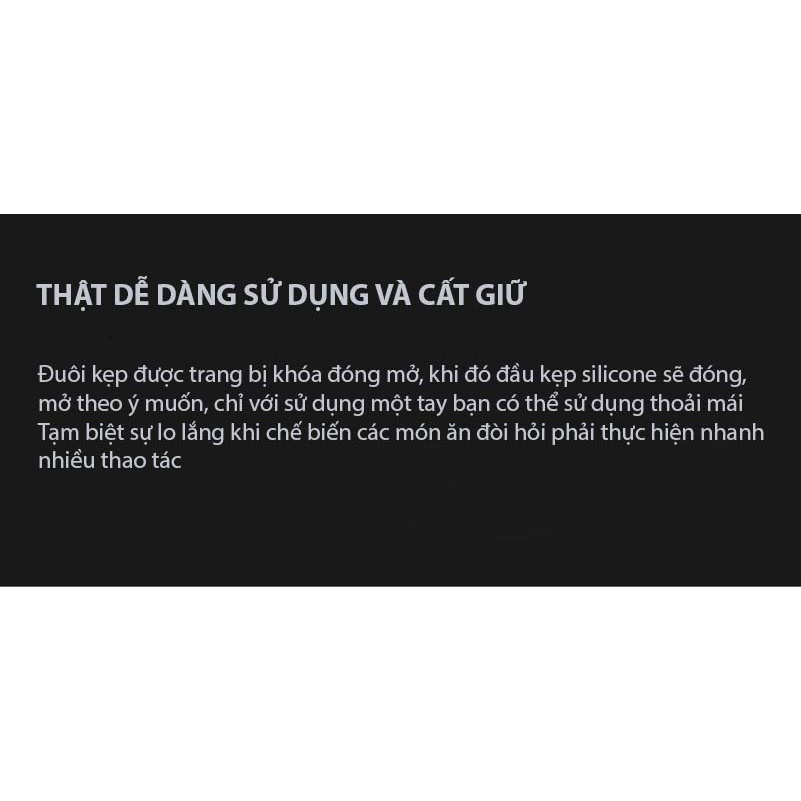 Kẹp làm bếp silicone Xiaomi Huohou HU0153, sử dụng thép không gỉ, chịu nhiệt