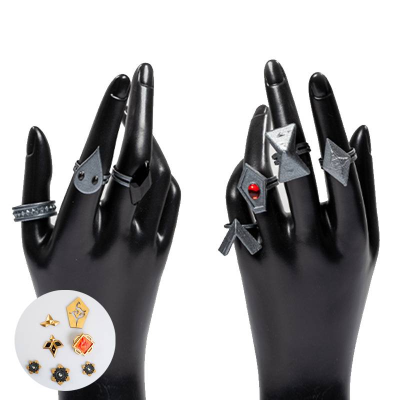 Bộ Nhẫn Hóa Trang Nhân Vật Hutao Trong Phim Hoạt Hình Genshin Impact