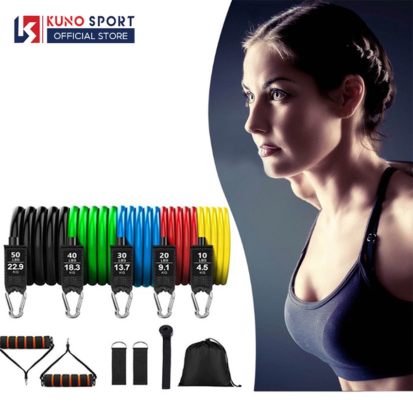 Dây Ngũ Sắc Tập Gym Đa Năng KUNO SPORT Hỗ Trợ Các Bài Tập Hiệu Qủa