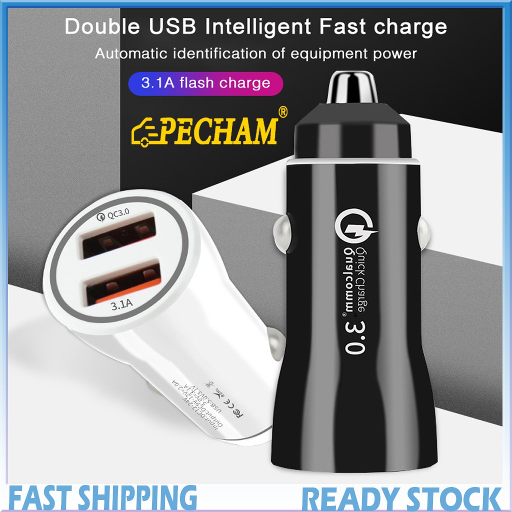 Cục Sạc Nhanh Qc 3.0 Hai Cổng USB 3.0 3.1A Cho iPhone Android
