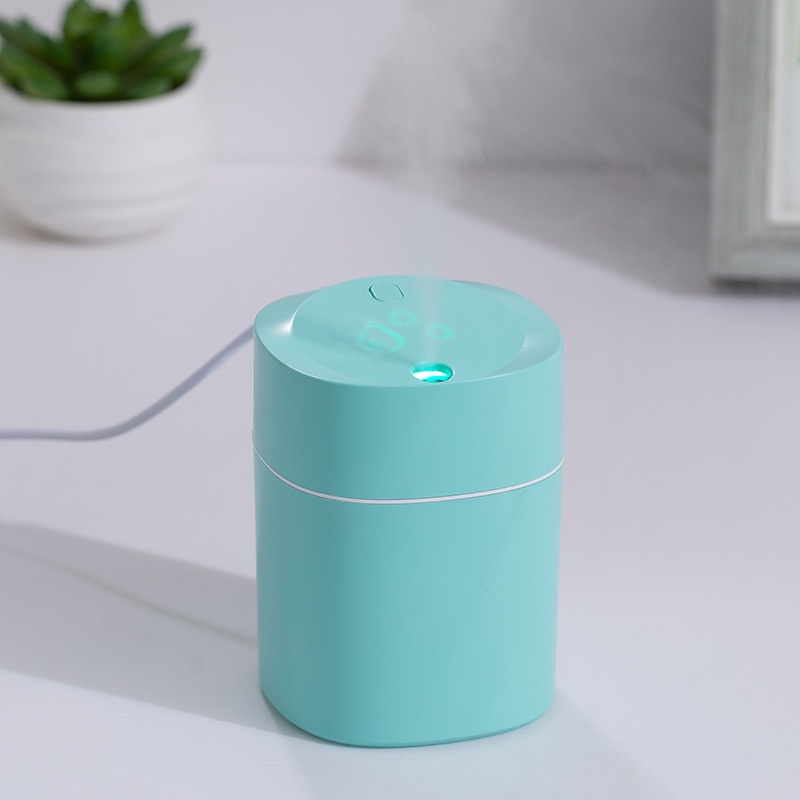 Máy Tạo Độ Ẩm Phun Sương Mini Máy Khuếch Tán Tinh Dầu Toả Hương Thơm Cho Phòng Ngủ HUMIDIFIER Dùng Tích 220ML, Đèn Led