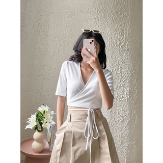 Áo cổ tim cột eo cách điệu EDINI - A1424