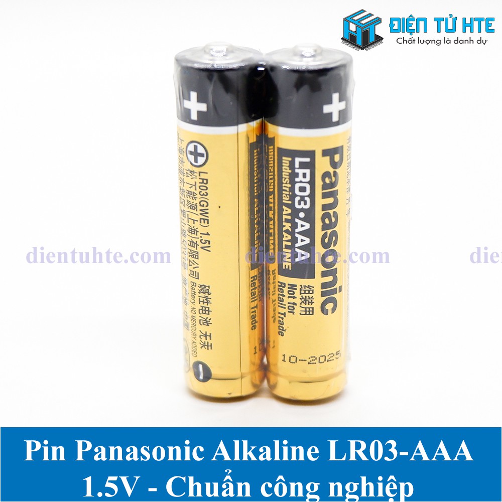 Pin AAA LR03 1.5V Alkaline Panasonic vàng - Loại Công nghiệp
