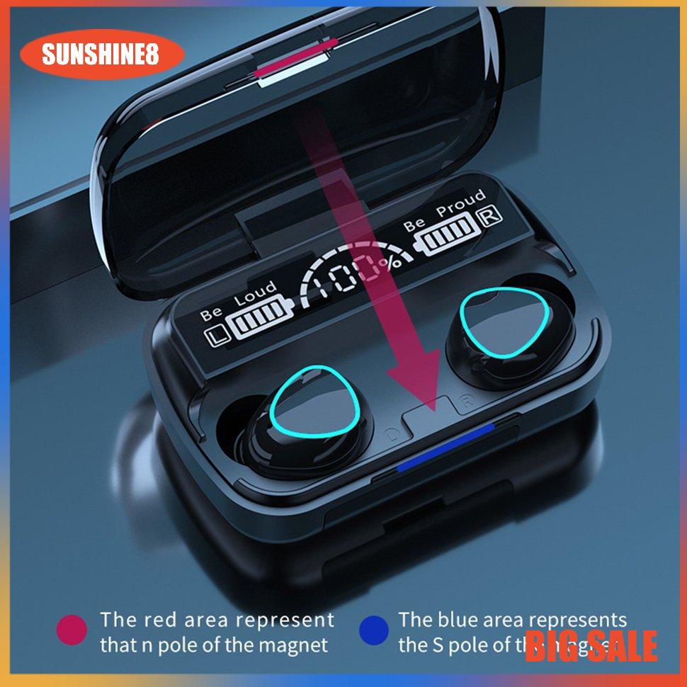 【SUN】Earbuds Wireless 5.1 Headphones Earphones Stereo Waterproof Earphone