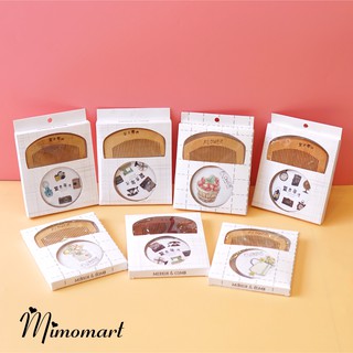 Set gương kèm lược gỗ