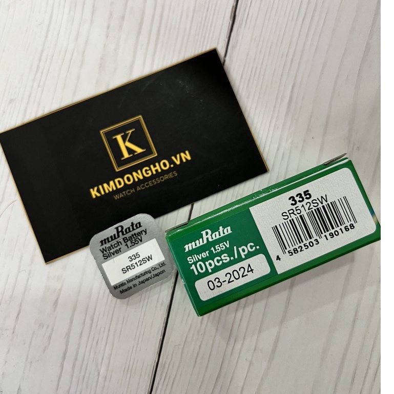 Hộp 1 Viên Pin 512 335 SR512SW 1.55V Sony muRata Chính Hãng