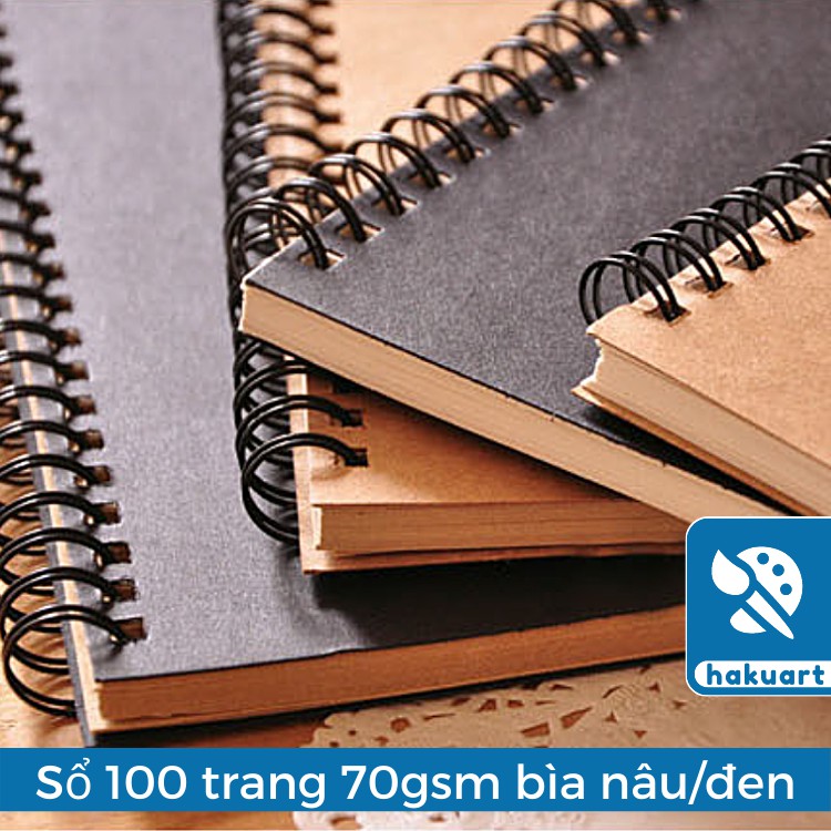 [Mã LIFEB04ALL giảm 10% tối đa 15K đơn 0Đ] Sổ vẽ chì 100 trang - Sketchbook - Giấy kem trơn 70gsm mỏng - Họa Cụ Hakuart