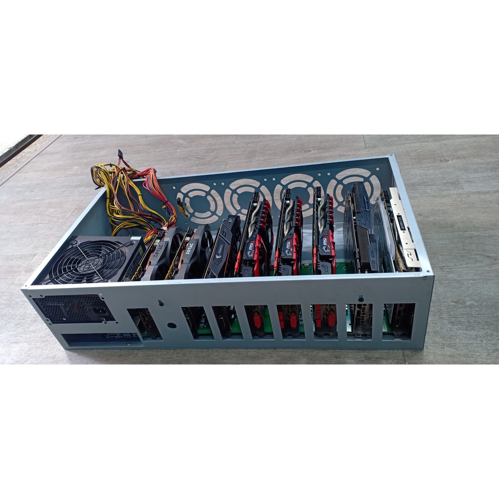 Thùng case4u full lòng mề 8 chân main b85 cho trâu cày chỉ rap vga chạy ngay