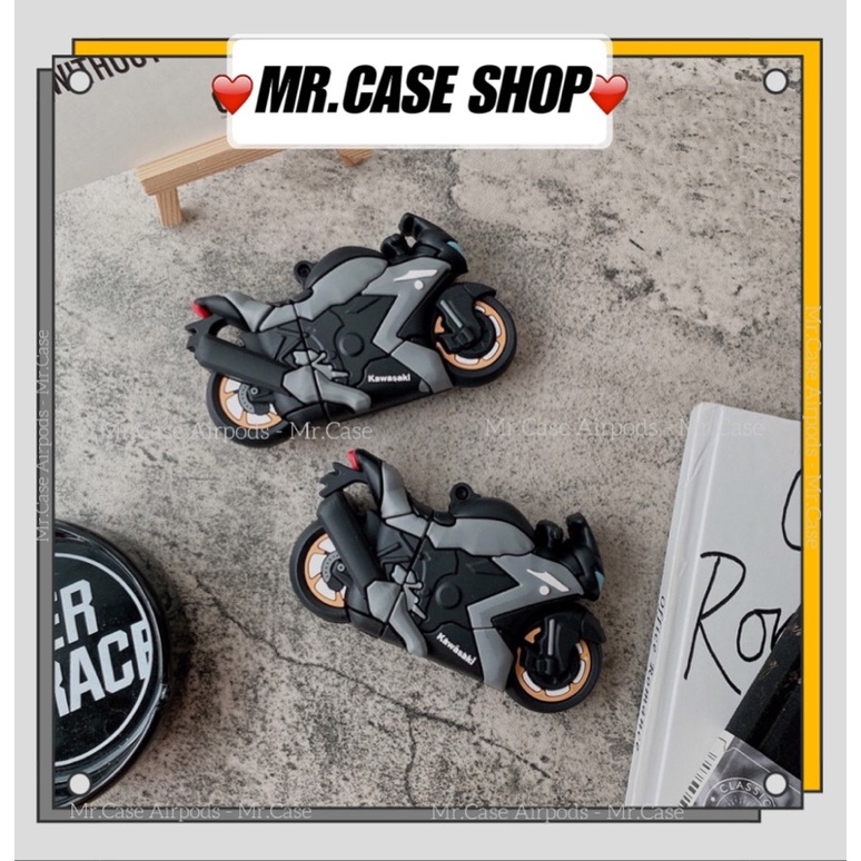 Case Airpods 1/2 Pro Vỏ Ốp Đựng Tai Nghe Hình Chiếc Xe Moto Mẫu Mới - Mr.Case Airpods