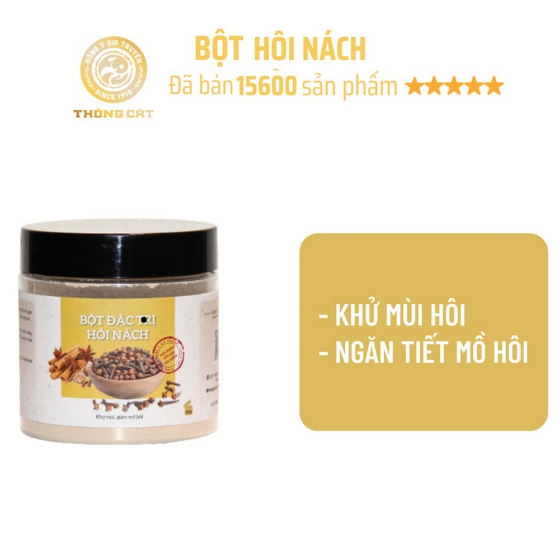 Combo khử mùi hôi nách hôi chân Thông Cát giúp khử mùi, giảm tiết mồ hôi, khô thoáng vùng cánh và chân hiệu quả