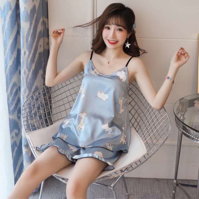 [ Mã WASTRUN4 giảm 10% tối đa 30K đơn 99K] Bộ Lụa Thái 2 Dây Pha Ren Loại Đẹp