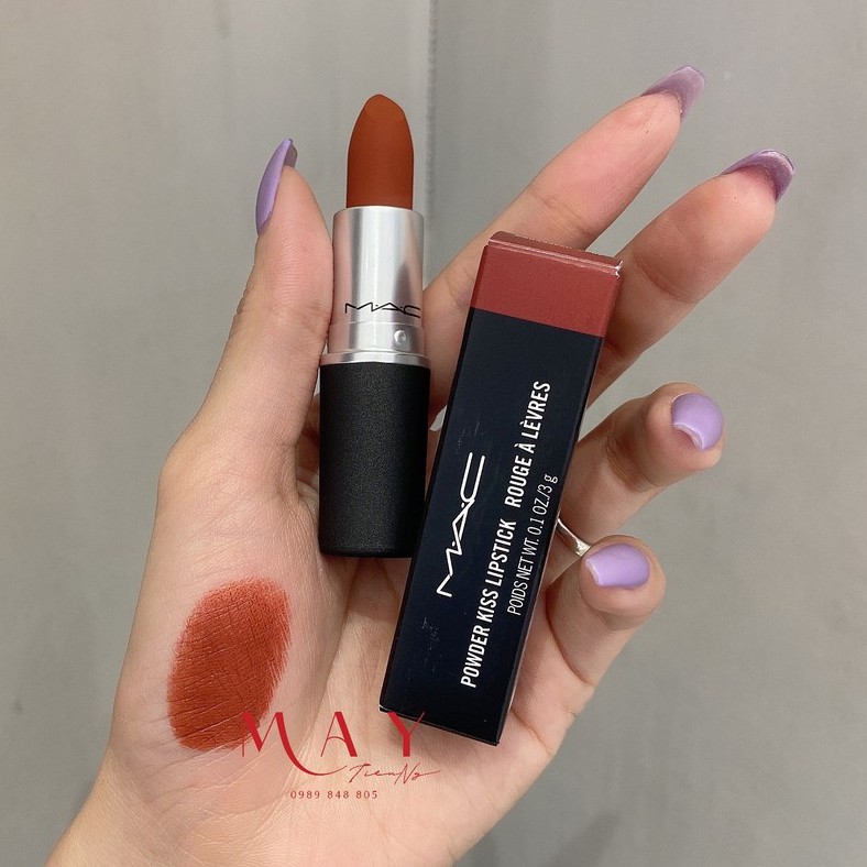 Son Thỏi Lì Mềm MAC PowderKiss Lipstick 3g Các Mầu