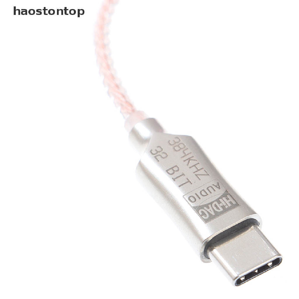 Haostontop Type-C to 3.5mm 32 Bit/384kHz DSD64/128 HiFi DAC Audio Adapter 
 VN