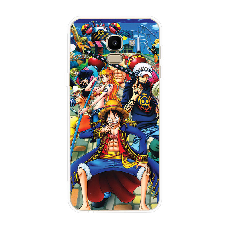 Ốp lưng TPU mềm Samsung Galaxy J2 Pro J4 J4+ J6 J6+ Plus J8 2018 One Piece Family portrait hoa văn