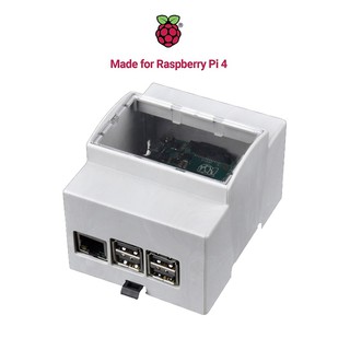 Vỏ Case Nhựa Bảo Vệ Cài Thanh Din-rail Tủ Điện Cho Raspberry Pi 4 (PLC)