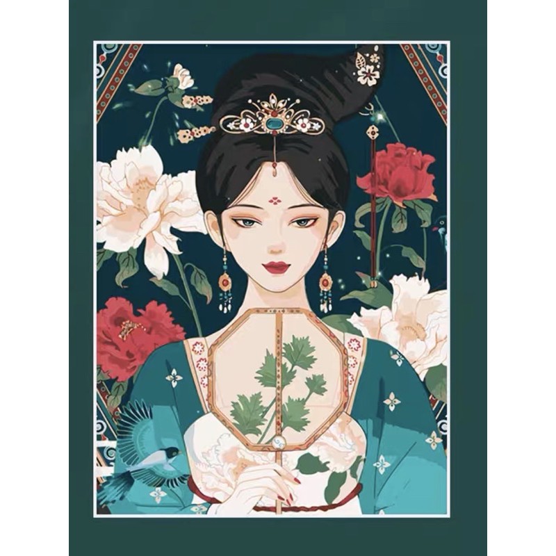 Tranh Sơn Dầu Số Hoá Anime Nàng Thơ, Tranh Tô Màu Theo Số Nàng Thơ SV2