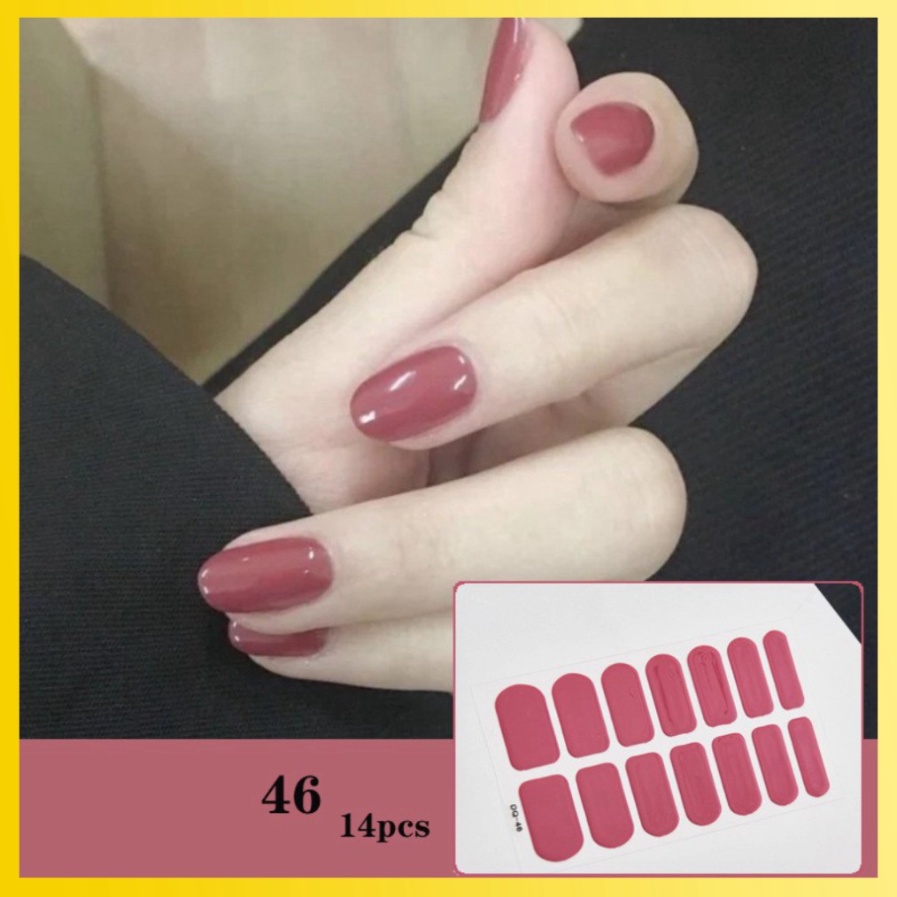 [Sẵn Hàng] Bộ dán móng tay nail sticker mới về gồm 14 móng, không thấm nước, có độ đàn hồi tốt [MTQH41D55]