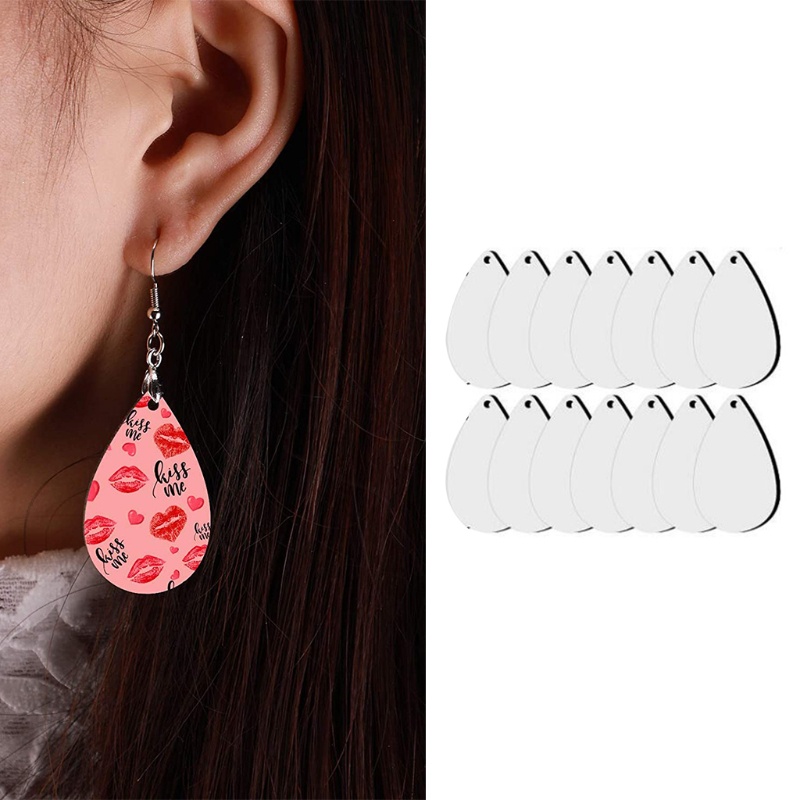 Flgo Khuyên Tai Chuyển Nhiệt Trống In Họa Tiết Làm Trang Sức Thủ Công DIY