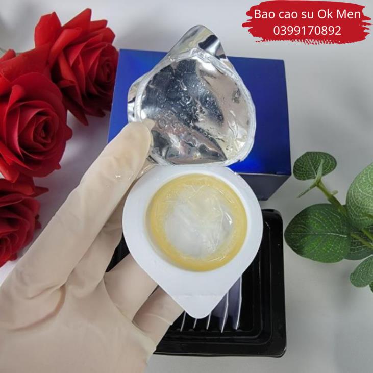 Bao Cao Su OLO 001 Air Thin, BCS Siêu Mỏng Có Gel Mát Lạnh Hộp 10BCS