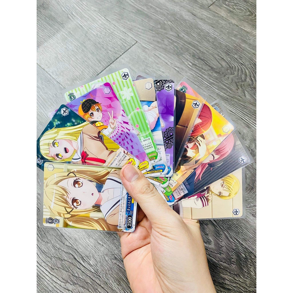 01 lá bài thật Bang Dream ngẫu nhiên tặng kèm bọc bài bảo quản - Thẻ bài do Bushiroad sản xuất