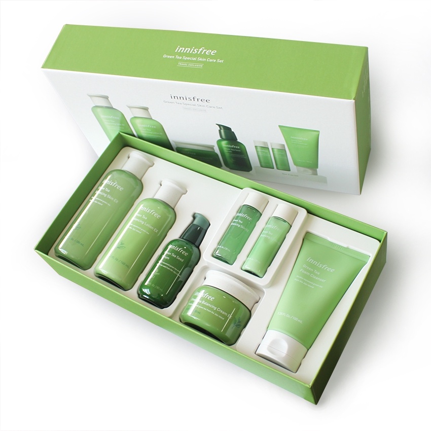 Tách lẻ [Bộ Set 6 Món] Dưỡng Da Innisfree Trà Xanh Balancing EX 2020 Hàn Quốc