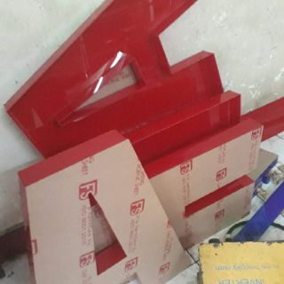 Chữ alu vàng gương