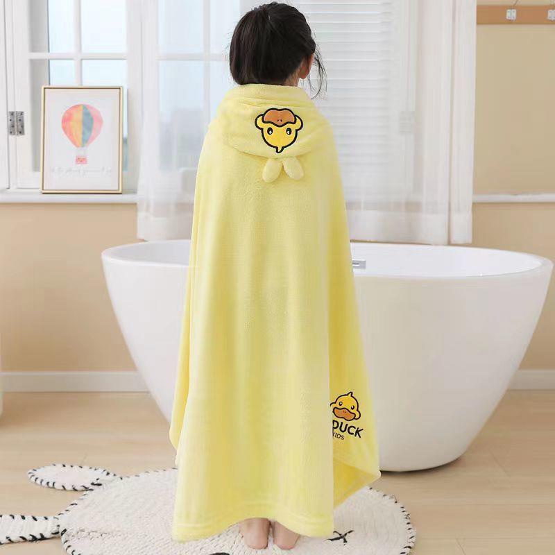 Khăn Choàng Tắm Có Mũ Trùm Tiện Dụng Dành Cho Trẻ Nhỏ Và Người Lớn