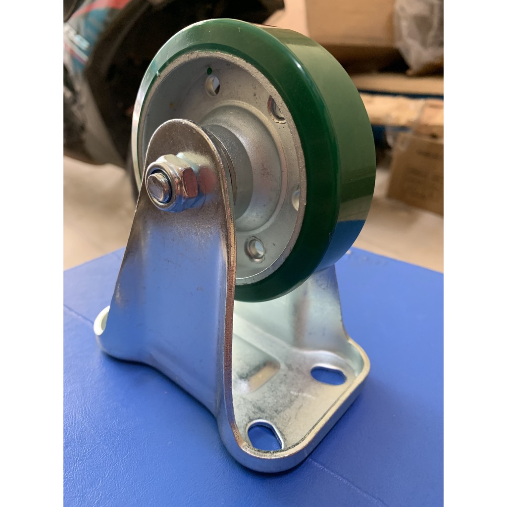 Bánh xe công nghiệp Shenpai - Đài Loan, Bánh xe PU xanh 100mm