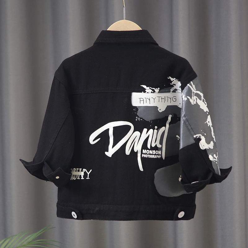 2023 MớI áO KhoáC Denim PhiêN BảN HàN QuốC áO KhoáC Trẻ Em ThờI Trang Phù HợP VớI MọI LứA TuổI