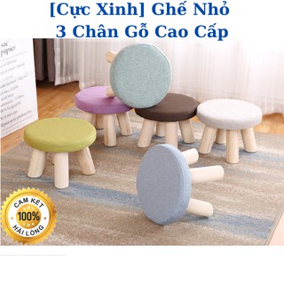[Cực Xinh] Ghế Nhỏ 3 Chân Gỗ Cao Cấp