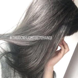 Thuốc nhuộm màu Than Chì không cần tẩy kèm trợ dưỡng oxy