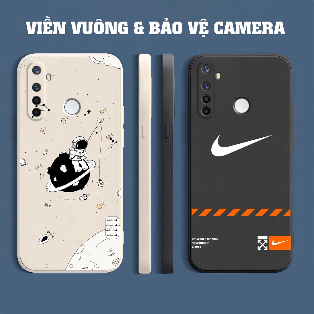 Ốp lưng Realme 5 / 5s / 5i in hình Nasa L.V vũ trụ và N.I.K.E cạnh viền vuông có bảo vệ camera