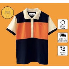 Áo  - Áo Phông Form Rộng Có Cổ Đen Cam