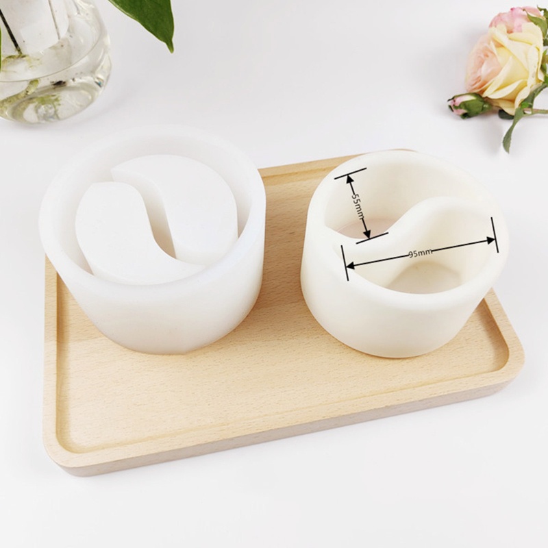 Khuôn Silicone Làm Đất Sét Hình Taichi / Hoa / Ống Đựng Bút Sáng Tạo