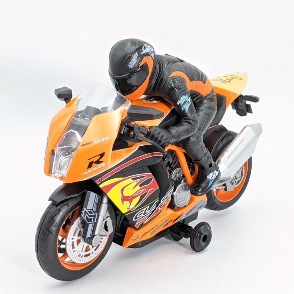 Xe đua Moto GP điều khiển siêu tốc độ - xoay 360 - đèn nhạc vui nhộn
